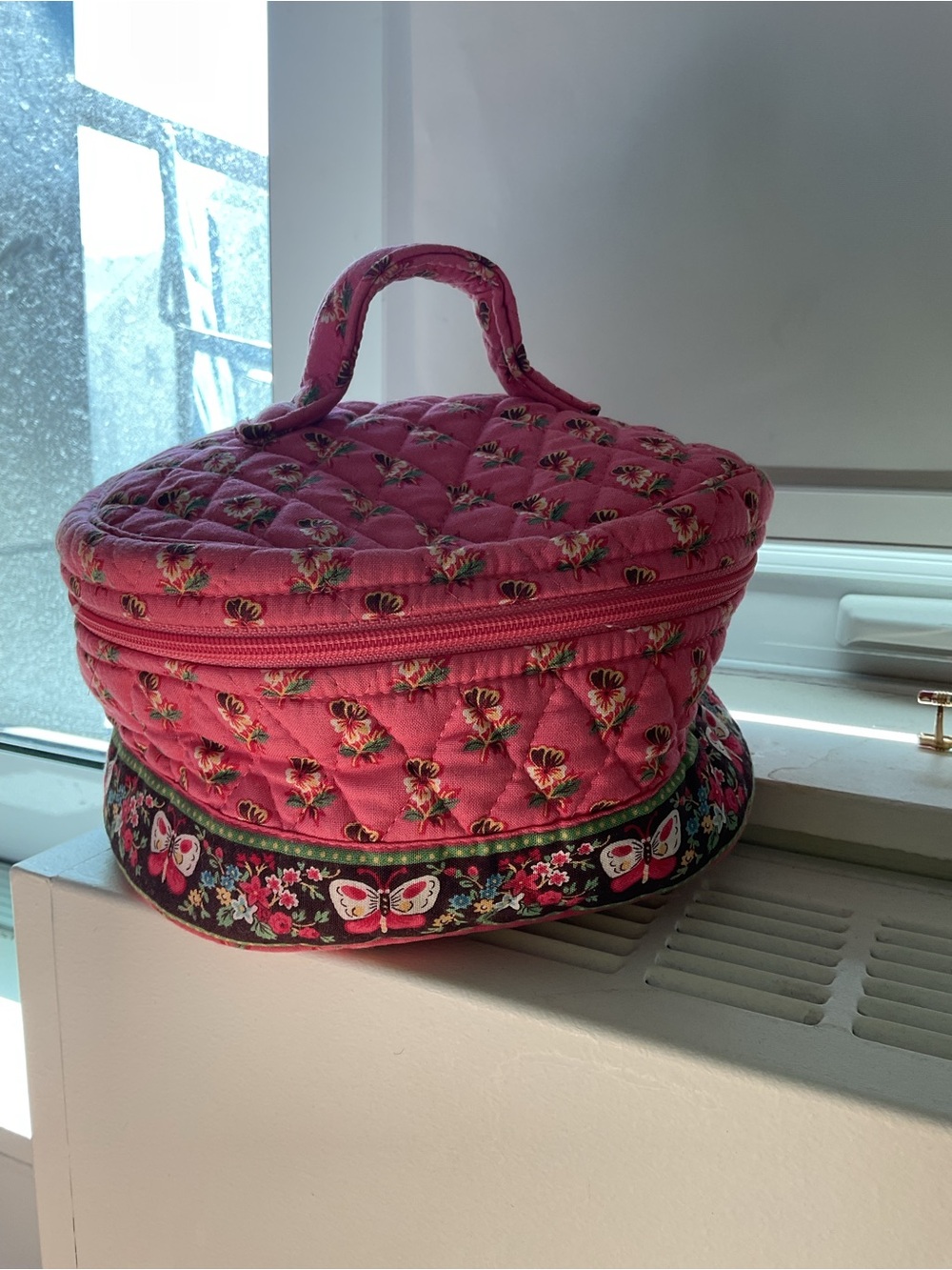 Vera Bradley Pink pansy -cosmetic pouch